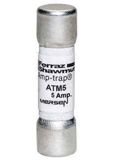 ATM5 - Mersen 5A 600VAC/DC Fast-Acting Midget Fuse 100kA Interrupt Rating